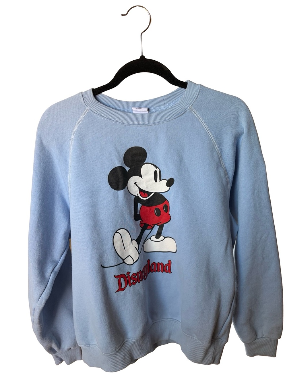 Disneyland Mickey Mouse Blue Crewneck Sweatshirt Medium Classic Disney Pullover